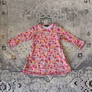 Oilily long sleeve pink floral dress, 3T